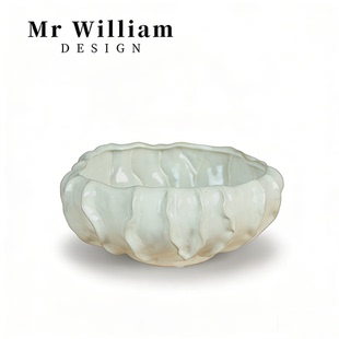 简约贝壳陶瓷果盘家居装 法式 饰果篮客厅茶几收纳盘 William