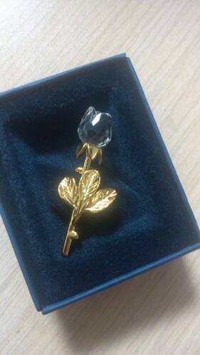现货 金色小玫瑰胸针 199389 绝版现货