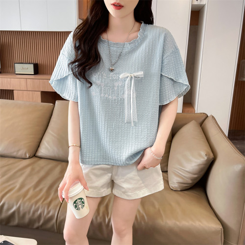 半袖休闲风薄款百搭少女短袖T恤
