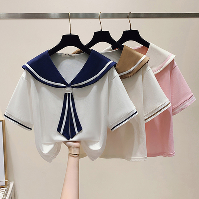 潮流洋气百搭薄款纯棉半袖T恤女