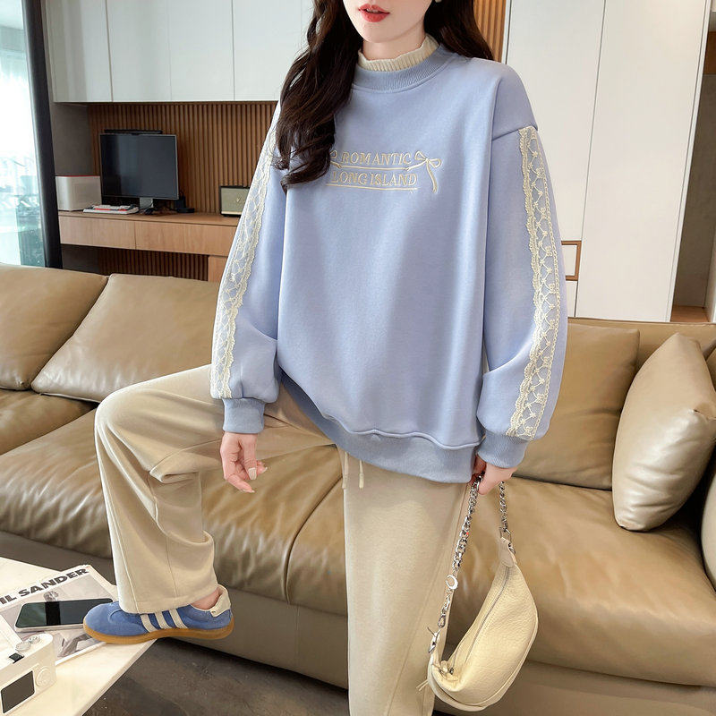 初中女生宽松休闲卫衣春秋2026新款高中学生洋气减龄时尚长袖上衣