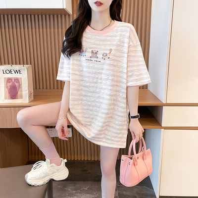 半袖休闲风薄款纯棉少女休闲T恤