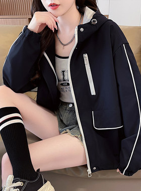 洋气时尚学院风宽松少女风衣外套