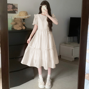 少女温柔气质学院风连衣裙夏季漂亮裙子初高中学生清新甜美中长裙