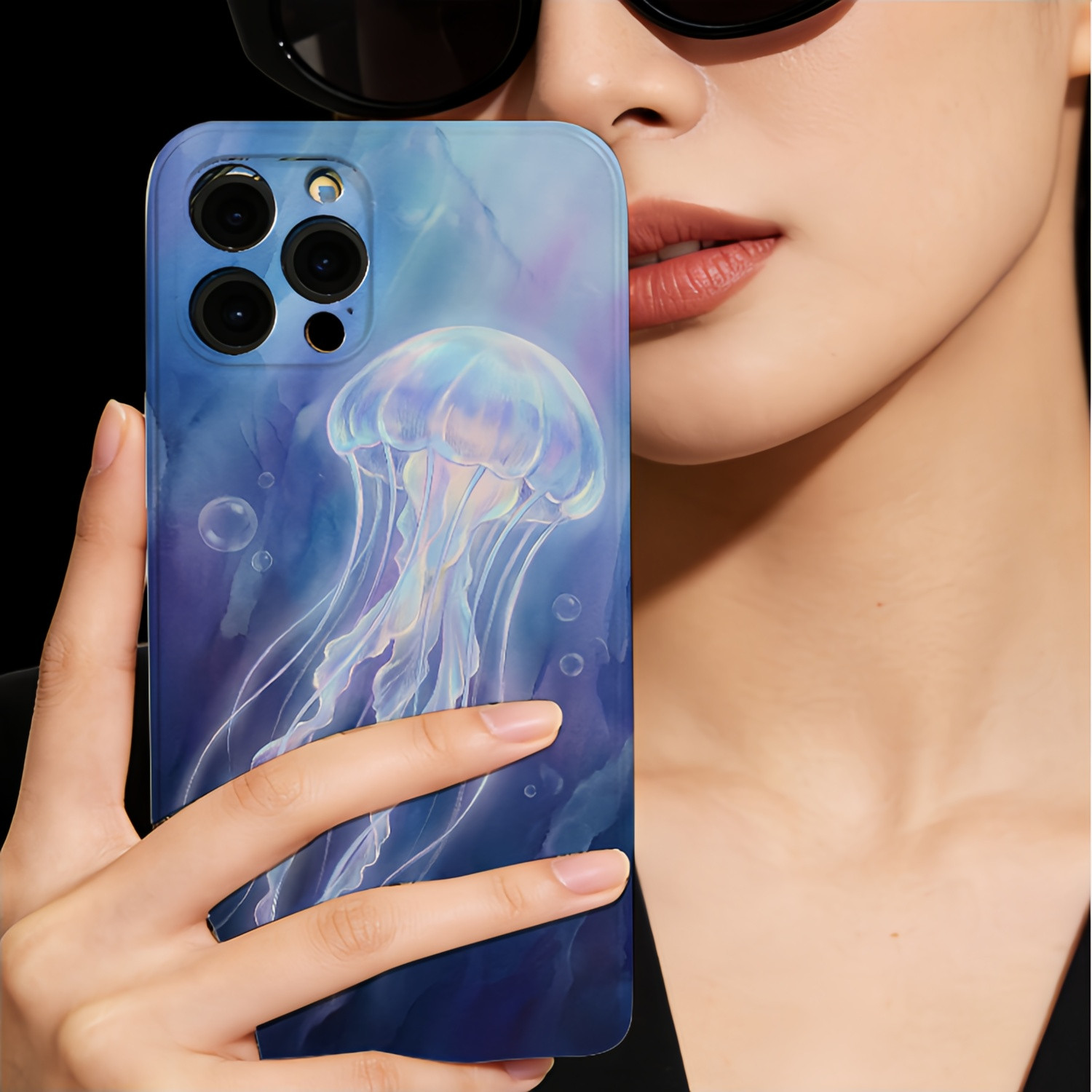 高级感ins风保护壳水母水能量Phone17promax手机壳苹
