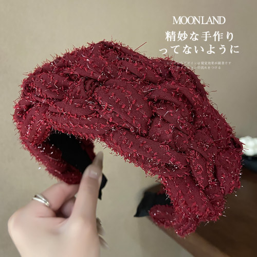 秋冬亮丝麻花编织发箍女日常外戴