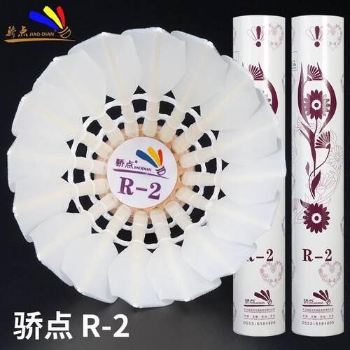 骄点羽毛球焦点r2飞行稳定好手感鹚鸪鸭全圆毛比赛用球12只装13只