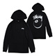 卫衣潮 Stipple Stussy Tee Ball Hood 中性风帽衫 黑八球经典
