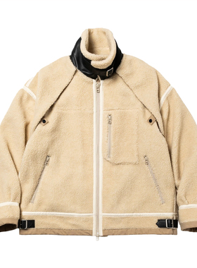 国内现货 Meanswhile Retro Fleece B3 25AW羊羔绒可拆卸夹克外套