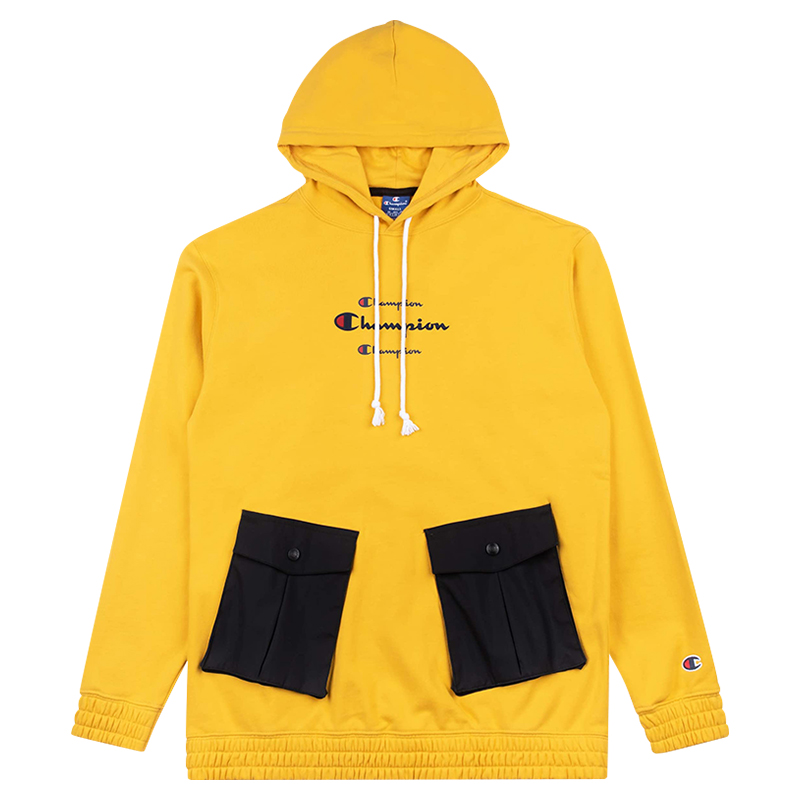 Champion Pocket Hoodie冠军印花口袋连帽衫中性风情侣卫衣男女潮