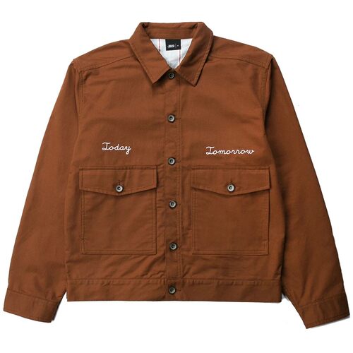 潮物Woo Publish Script Jacket 刺绣Logo复古口袋夹克情侣外套潮