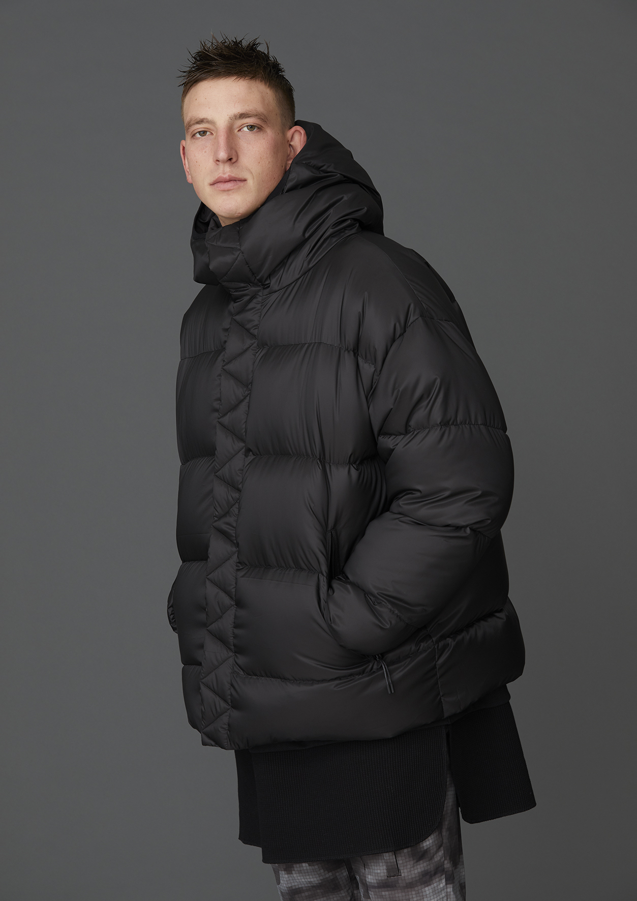 潮物woojacket白山两面穿羽绒服