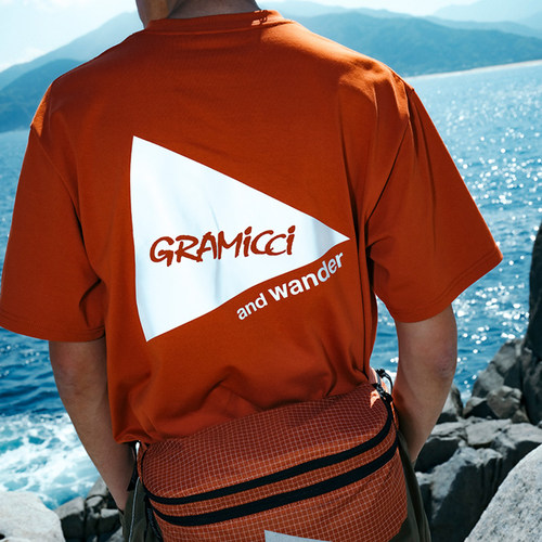 Gramicci X And Wander GUT4-S3007 小野人口袋圆领反光短袖T恤潮