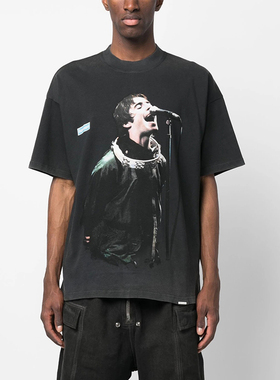 Represent Liam Gallagher Tee 25SS歌手联名复古做旧重磅短袖T恤