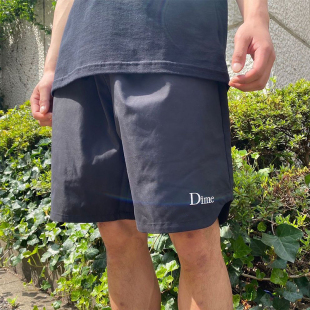 Shorts 潮物Woo Classic Dime 刺绣Logo休闲直筒宽松抽绳五分短裤