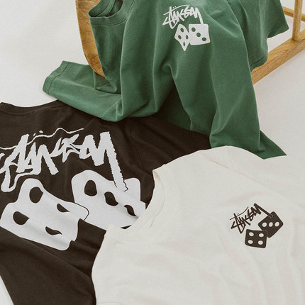 【特价】Stussy 斯图西趣味街头美潮印花LOGO短袖休闲情侣T恤男女