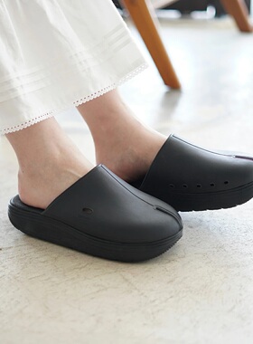 潮物Woo Suicoke OG-INJ-04/POLK 日系橡胶厚底增高缓震分趾拖鞋