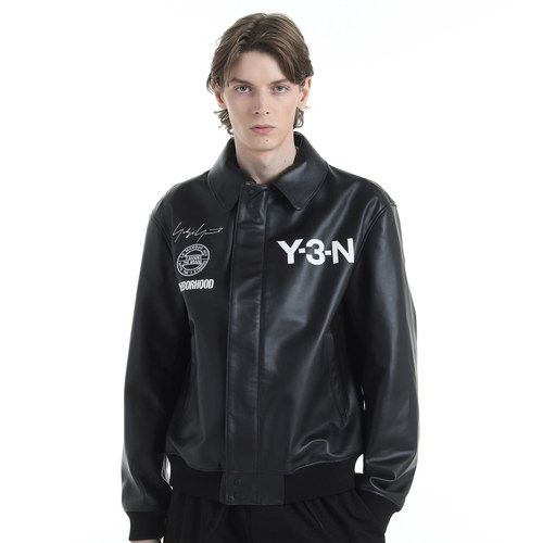 Y-3马皮飞行员夹克外套