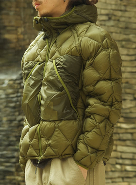 ROA Light Down Jacket 绗缝菱格户外山系轻量连帽羽绒服夹克外套