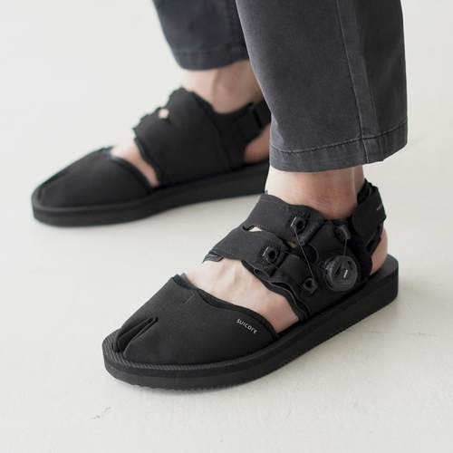 日系户外增高厚底系带分趾凉鞋