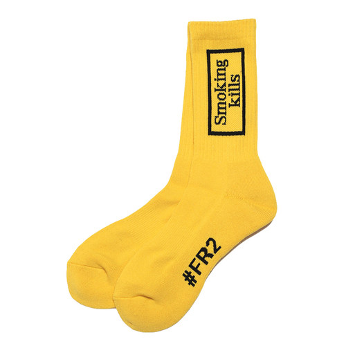 潮物标语logo提花运动中长袜子