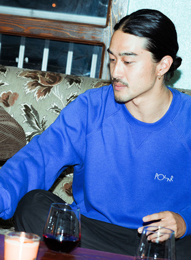 潮物Woo Polar Skate Co Default Crewneck 刺绣Logo情侣长袖卫衣
