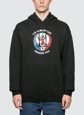【清仓】PARADIS3 LSD Worldpeace Hoodie 印花加绒卫衣情侣帽衫