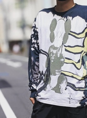 Travis Scott Cactus Jack x KAWS x Fragment Design联名长袖T恤