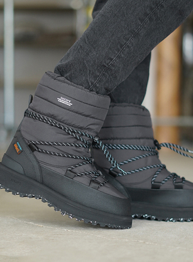 现货 Suicoke Bower-Evab-Hi-Lace Boots 防水绗缝防滑中筒雪地靴