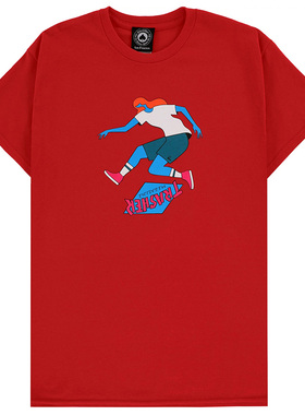 Thrasher x Parra Tee 火焰联名艺术家滑板印花运动短袖T恤潮