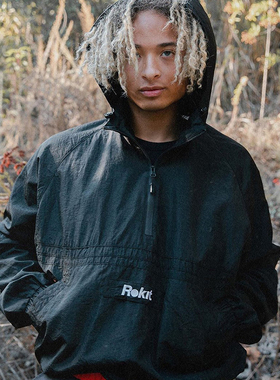 Rokit Time Out Anorak 网眼侧开防泼水户外冲锋衣连帽夹克外套潮