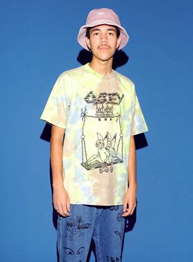 潮物Woo OBEY Cast Out Tee 扎染精灵插画印花情侣短袖中性风T恤