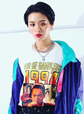 【特价】Raw Emotions God Of Gamblers LS Tee印花长袖情侣T恤潮