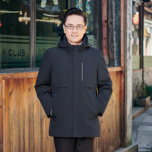 ET106*白鹅绒服中年男士羽绒服冬装外套可脱卸内胆厚送爸爸 *P245，男装羽绒服，星座1516（原B303）