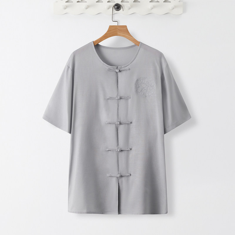 TS30*夏季风禅服居仕服短袖薄款凉感衬衫*P75,男装衬衫,星座1516（原B303）