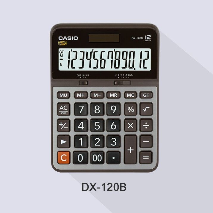 CASIO卡西欧计算器DX-120B 财务会计办公大按键太阳能电子计算机