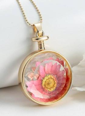 标本干花手工制作玻璃学生吊坠