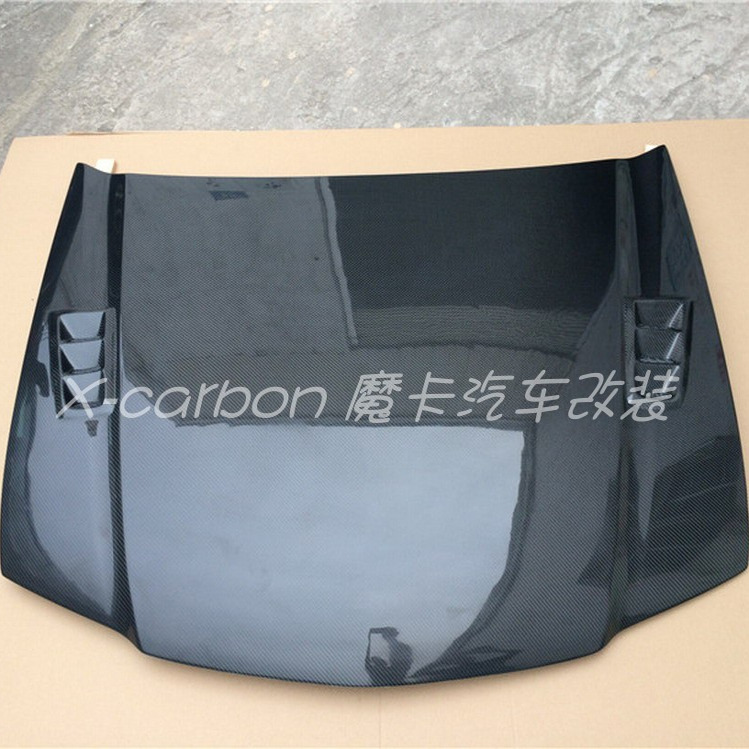 本田7代雅阁CL7改装碳纤维开孔机盖 本田CL7碳纤JS款引擎盖车头盖