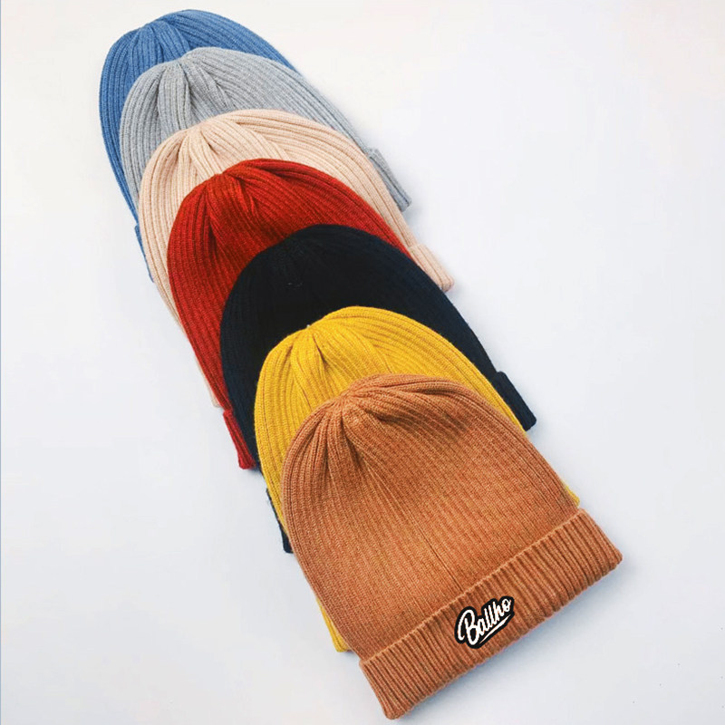 BALLHO毛线帽男潮针织帽秋冬黑色瓜皮帽韩版保暖冷帽短款雅痞帽,服饰配件/皮带/帽子/围巾,帽子,淘宝优惠券,粉丝福利购,淘宝优惠卷