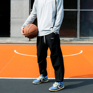 新款 长裤 美式 男可束脚篮球跑步休闲裤 纯色运动直筒裤 BALLHO春夏季