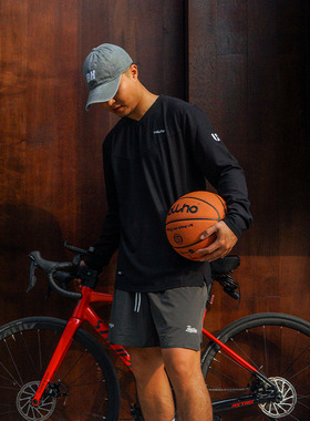 BALLHO秋季新款篮球长袖T恤男圆领上衣字母美式潮休闲运动投篮服