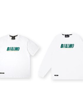 BALLHO 新美式篮球夏季训练薄款短袖男t恤运动透气投篮服宽松圆领