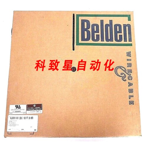 工业配件BELDEN 9L28310 010 100 FT 5.200 LB BLACK E 10#28 PVC