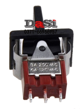 P14触发单路三脚双复位黑柄小钮子开关3MS4摇头开关Q13 KNX-123I