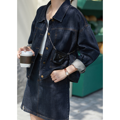 MISAZ棉质oversize翻领牛仔外套