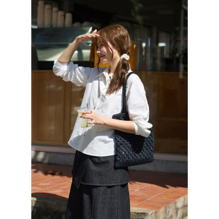 日常百搭衬衫 「MISAZ」 衬衣 正肩翻领长袖 质感哑光CleanFit