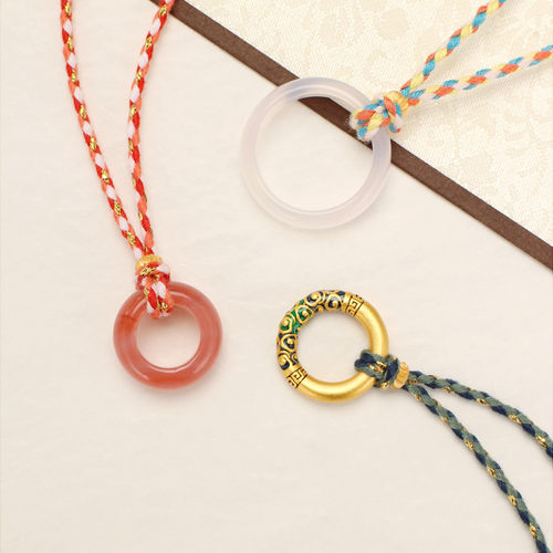 万能吊坠链编织绳平安扣玉佩挂绳