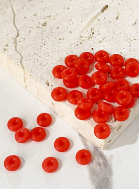 硅胶弹力定位圈橡胶圈小号1mm手链diy材料黄金大孔珠隔片隔珠30个