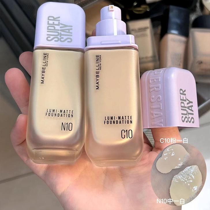 美宝莲fitme定制水感粉底液持久