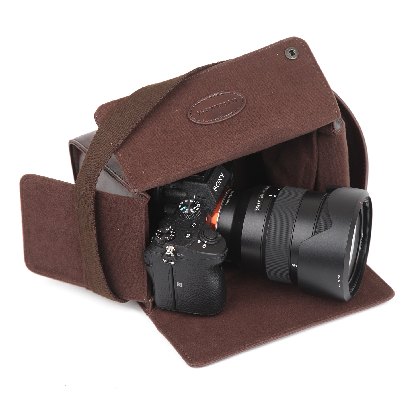 BROWNCHANG皮革复古相机包